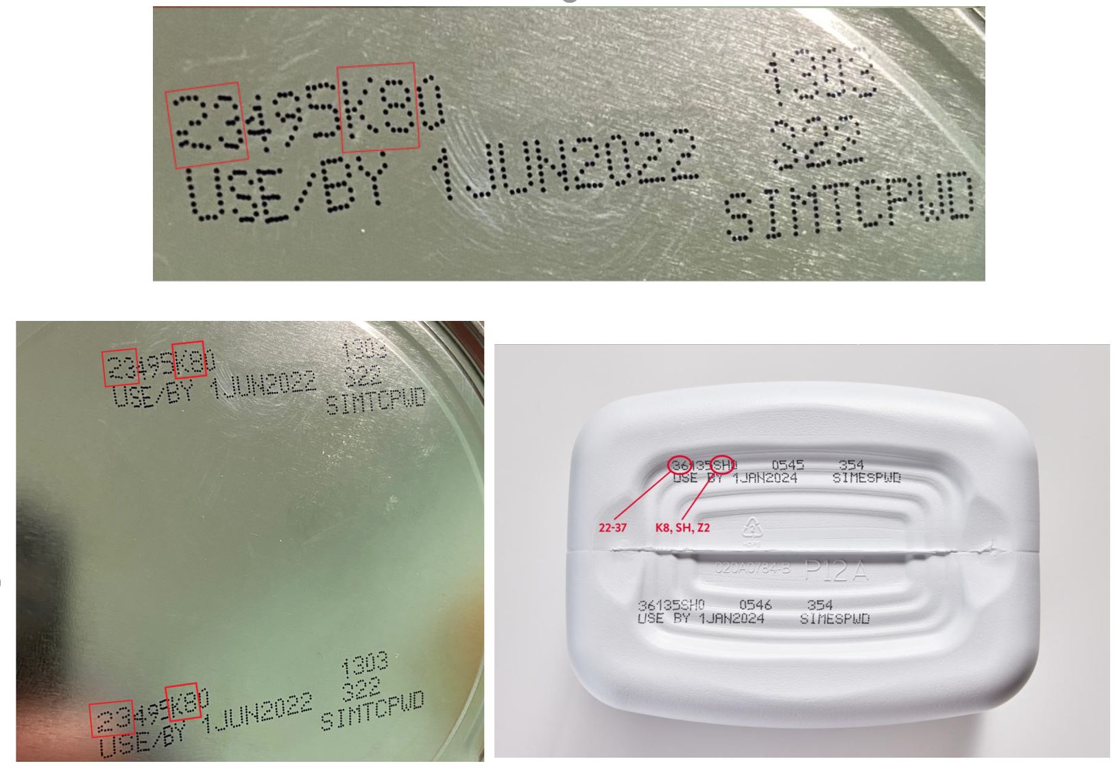 Infant formula lot codes